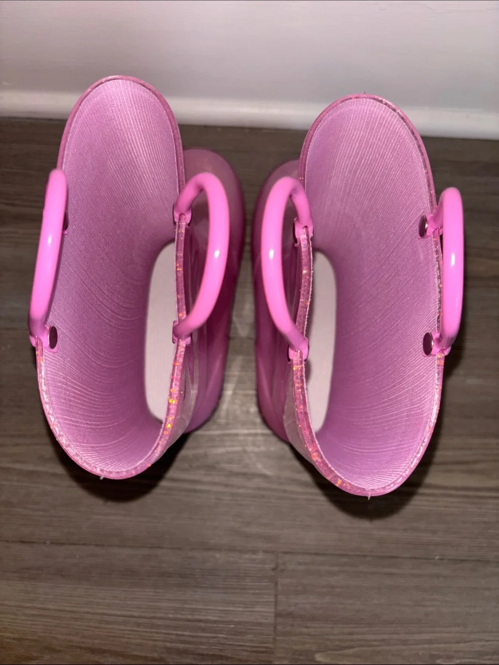 K KomForme Girls Glitter Rain Boots Size 13Y